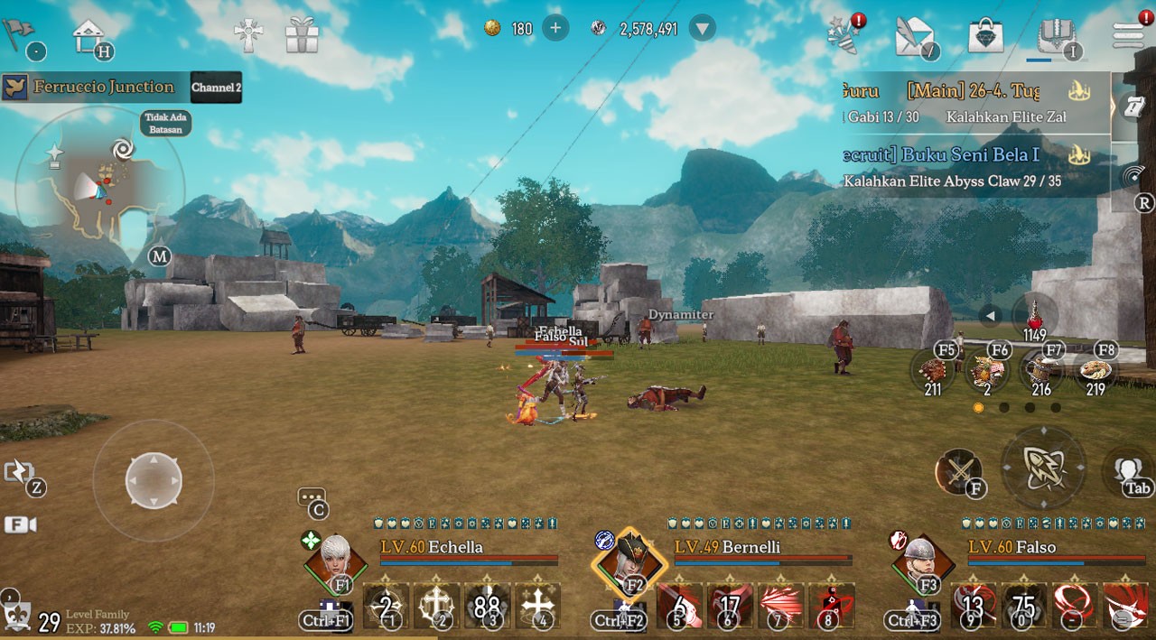 PvP & PvE dengan Pertempuran Dinamis